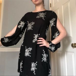 Black and white summer dress